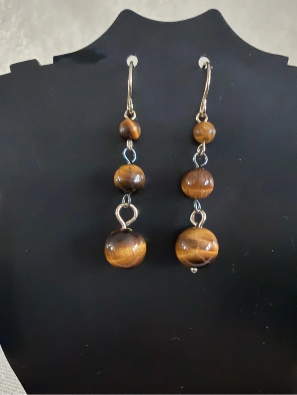 Brown Teardrop Bead Dangle Earrings - Women Jewelry